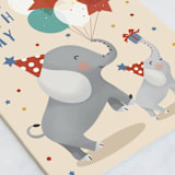 "birthday elephants" - Single Greeting Cards in Colorful by Christy Hy Lee - Close-Up