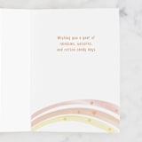 "Unicorn Sky" - Single Greeting Cards in Blush by Starry Lane Studio - Interior