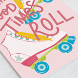 "Good Times" - Single Greeting Cards in Petal by Everett Paper Goods - Close-Up