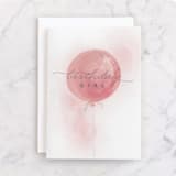 "Sweet balloon" - Single Greeting Cards in Poppy by Lucrecia Caporale - Front
