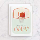"Birthday Champ" - Single Greeting Cards in Mint by Gwen Bedat - Front