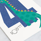 "Dinosaur" - Single Greeting Cards in Cobalt by Farinaz Vaseghi - Close-Up