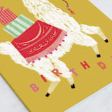 "A Whole Llama Fun" - Single Greeting Cards in Haystack by Olivia Kanaley Inman - Close-Up