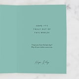 "Stellar" - Single Greeting Cards in Midnight by Everett Paper Goods - Customizable Interior Example