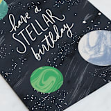 "Stellar" - Single Greeting Cards in Midnight by Everett Paper Goods - Close-Up