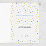 "Sprinkles on top" - Single Greeting Cards in Blush by Annie Holmquist - Customizable Interior Example