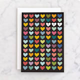 "HBD Hearts" - Single Greeting Cards in Midnight by Amy Payne - Front