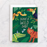 "Wild Day" - Single Greeting Cards in Forest by melanie mikecz - Front
