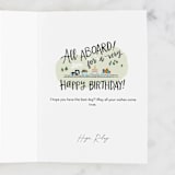 "Choo Choo You're Two" - Single Greeting Cards in Mint by Corie Page - Customizable Interior Example