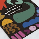 "Underwater Shapes" - Single Greeting Cards in Slate by Morgan Kendall - Close-Up