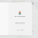 "safari animals" - Single Greeting Cards in Seafoam by Christy Hy Lee - Customizable Interior Example
