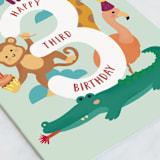 "safari animals" - Single Greeting Cards in Seafoam by Christy Hy Lee - Close-Up