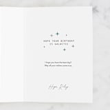 "Out of this World" - Single Greeting Cards in Cream by Olivia Goree - Customizable Interior Example