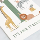 "Party Animals" - Single Greeting Cards in Forest by Karidy Walker - Close-Up