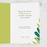 "birthday dino" - Single Greeting Cards in Forest by Karidy Walker - Customizable Interior Example