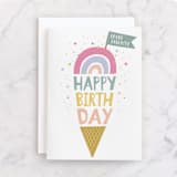 "party cone" - Single Greeting Cards in Ice by Karidy Walker - Front