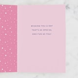 "fabulous unicorn" - Single Greeting Cards in Lavender by Karidy Walker - Interior