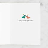 "Choo Choo" - Single Greeting Cards in Sun by Christy Hy Lee - Interior