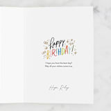 "Double Digits" - Single Greeting Cards in Midnight by Alethea and Ruth - Customizable Interior Example
