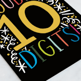 "Double Digits" - Single Greeting Cards in Midnight by Alethea and Ruth - Close-Up