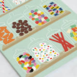 "Candy Shop" - Single Greeting Cards in Mint by Nadia Hassan - Close-Up