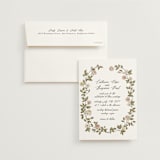 "Vintage Roses" - Wedding Invitations in Snow by Tara Grangroth - Invitation with Envelope