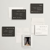 "Around the Way" - Wedding Invitations in Slate by That Girl Press - Invitation Suite