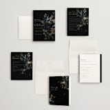 "Vintage Botanical" - Wedding Invitations in Midnight by Grace Kreinbrink - Invitation Suite