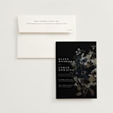 "Vintage Botanical" - Wedding Invitations in Midnight by Grace Kreinbrink - Invitation with Envelope