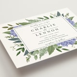 "Hydrangea Frame" - Wedding Invitations in Periwinkle by Susan Moyal - Detail