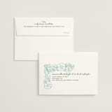 "Bloom" - Wedding Invitations in Waterfall by Kelly Watkins - FREE Recipient Addressing