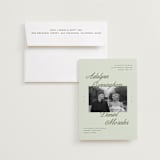 "Swoon" - Wedding Invitations in Lemongrass by Sam Dubeau - Invitation with Envelope