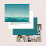 "Misty Mountain Range" - Wedding Invitations in Sky by Kelly Schmidt - Back of Card Options