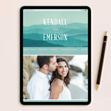 "Misty Mountain Range" - Wedding Invitations in Sky by Kelly Schmidt - FREE Wedding Website