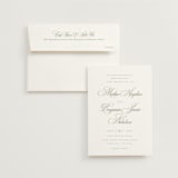 "Chic Script" - Wedding Invitations in Garden by Kelly Schmidt - Invitation with Envelope