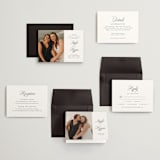 "Simply Classic" - Wedding Invitations in Ebony by Laura Hamm - Invitation Suite