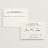 "Beautifully Scripted" - Wedding Invitations in Pearl by Hooray Creative - Invitation with Envelope