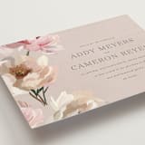 "Chalk Floral" - Wedding Invitations in Dove by Olivia Kanaley Inman - Detail