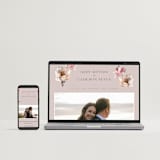 "Chalk Floral" - Wedding Invitations in Dove by Olivia Kanaley Inman - FREE Wedding Website