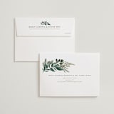 "Forest Crest" - Wedding Invitations in Obsidian by Alethea and Ruth - FREE Recipient Addressing