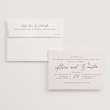 "Timeless" - Wedding Invitations in Taupe by Leah Bisch - Invitation with Envelope