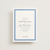 "Montauk" - Wedding Invitations in Blue Bell by Megan Davis - Front