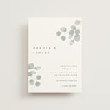 "Silver Dollar Eucalyptus" - Wedding Invitations in Silver Dollar by Shannon Chen of Four Wet Feet Studio - Front