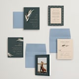 "Arched Pampas" - Wedding Invitations in Basil by Kaydi Bishop - Invitation Suite