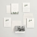 "On the Slopes" - Wedding Invitations in Fog by Mere Paper - Invitation Suite