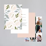 "Peony Floral Frame" - Wedding Invitations in Cornflower by Alethea and Ruth - Back of Card Options
