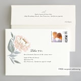 "Peony Floral Frame" - Wedding Invitations in Cornflower by Alethea and Ruth - FREE Recipient Addressing