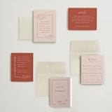 "Jot" - Wedding Invitations in Peach Cream by Snow and Ivy - Invitation Suite
