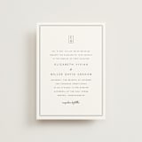 "Stripe Bevel" - Wedding Invitations in Salt by Amy Kross - Front