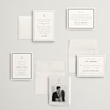 "Stripe Bevel" - Wedding Invitations in Salt by Amy Kross - Invitation Suite